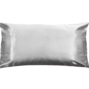 NEW Morning Glamour Standard Satin Solid Pillowcase Silver - King Size